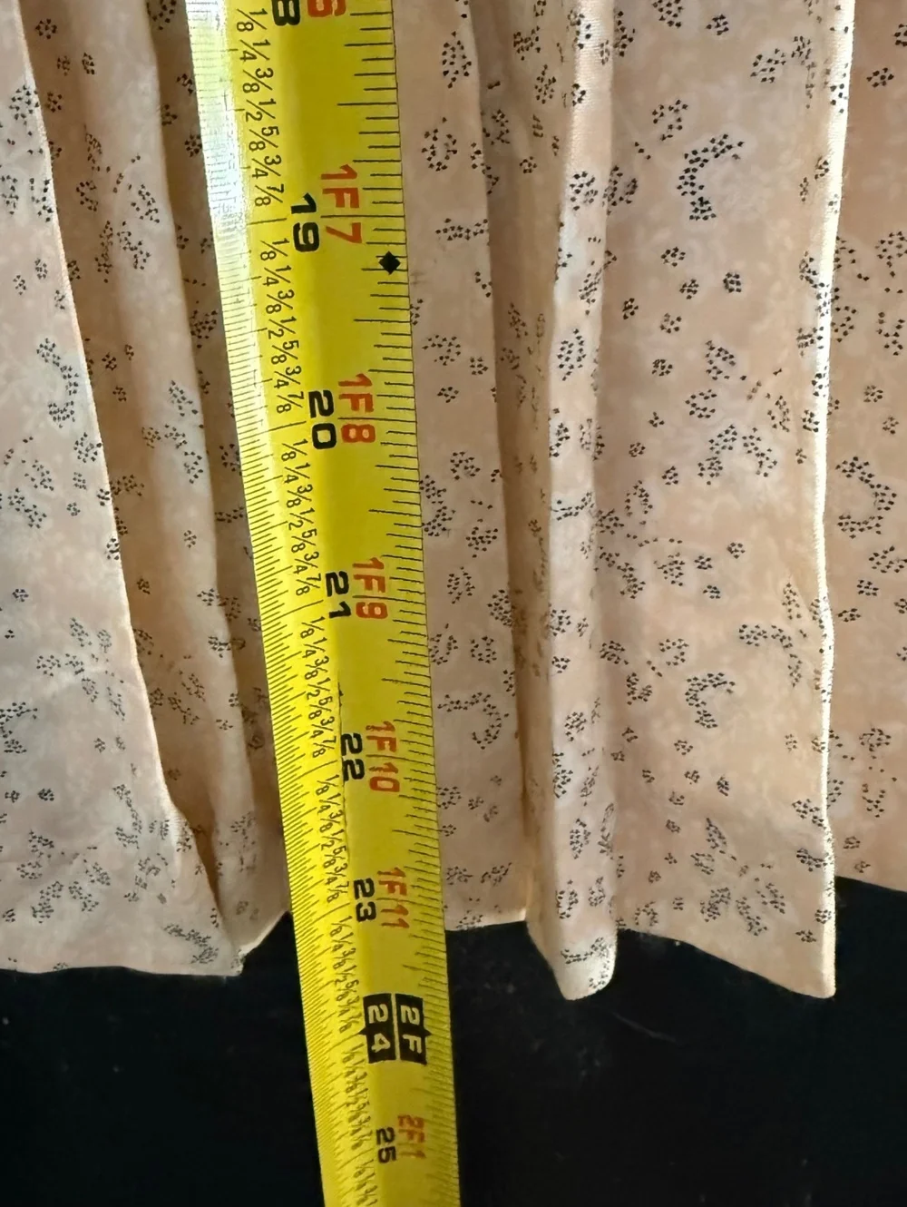 Vino De Casa Beige Floral Pleated Midi Skirt Cottagecore Size S Vintage